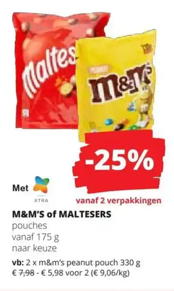 M&M'S of MALTESERS pouches