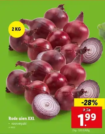 Lidl Rode uien XXL 2kg aanbieding