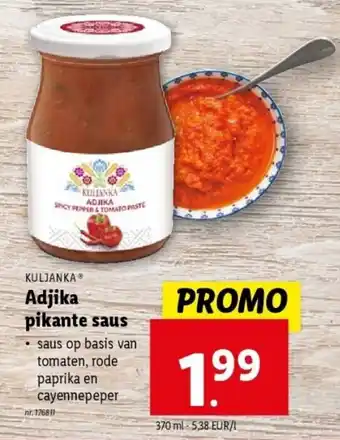 Lidl Adjika pikante saus 370ml aanbieding