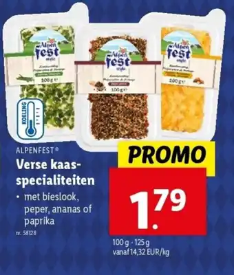 Lidl Verse kaasspecialiteiten 100g aanbieding
