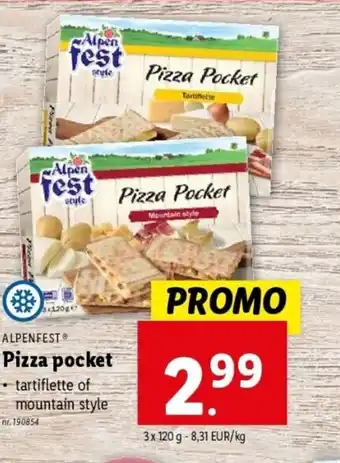 Lidl Pizza pocket 2x120g aanbieding