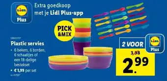 Lidl Plastic servies aanbieding