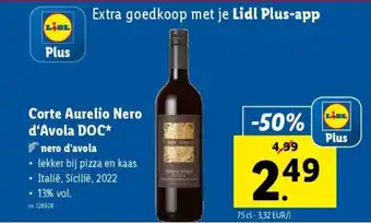 Lidl Corte Aurelio Nero d‘Avola DOC aanbieding