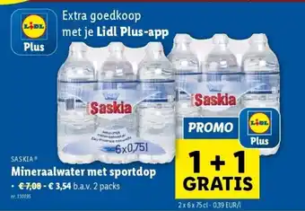 Lidl Mineraalwater met sportdop aanbieding