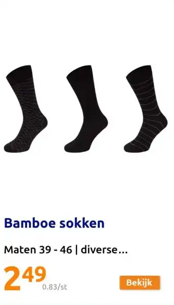 Action Bamboe sokken aanbieding