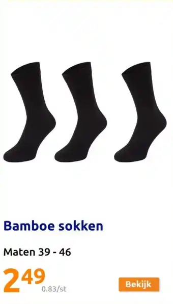 Action Bamboe sokken aanbieding