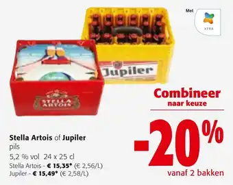 Colruyt Stella Artois of Jupiler pils aanbieding
