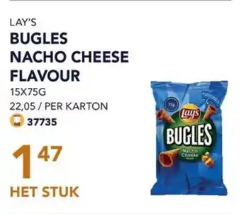 Bidfood LAY'S BUGLES NACHO CHEESE FLAVOUR 15 x 75g aanbieding