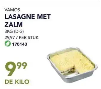 Bidfood VAMOS LASAGNE MET ZALM aanbieding