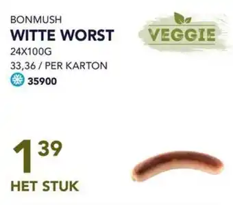 Bidfood BONMUSH WITTE WORST aanbieding