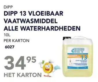 Bidfood DIPP 13 VLOEIBAAR VAATWASMIDDEL ALLE WATERHARDHEDEN aanbieding