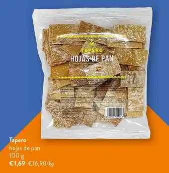 OKay Tapero hojas de pan 100 g aanbieding