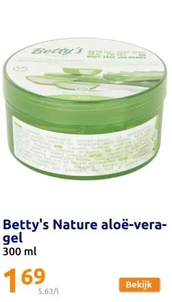 Action Betty's Nature aloë-vera-gel aanbieding