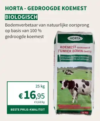 Horta GEDROOGDE KOEMEST 25 kg aanbieding