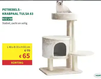 Horta PETREBELS KRABPAAL TULSA 83 L 48 x B 35 x H 83 cm aanbieding