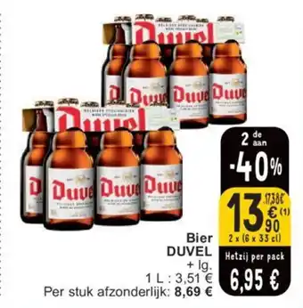 Cora DUVEL Bier 2 x (6 x 33 cl) aanbieding