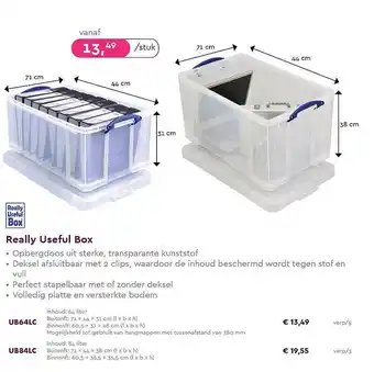 Calipage Really Useful Box aanbieding