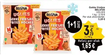 Cora Gekke frietjes BELVIVA 2 x 750g aanbieding