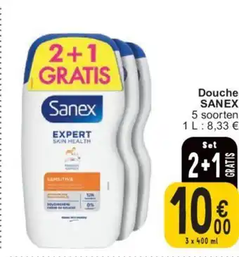 Cora Douche SANEX 3 x 400mL aanbieding