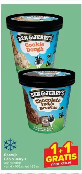 Carrefour Roomijs Ben & Jerry’s aanbieding