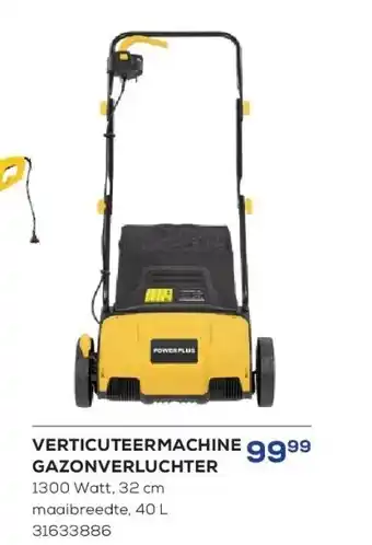 VERTICUTEERMACHINE GAZONVERLUCHTER