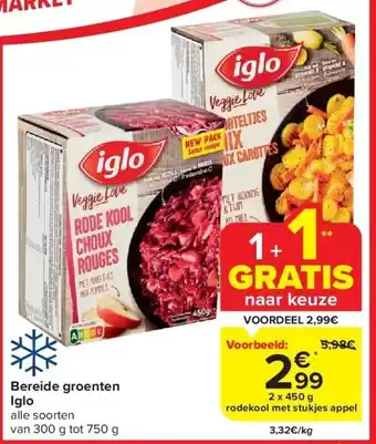 Carrefour Bereide groenten Iglo aanbieding