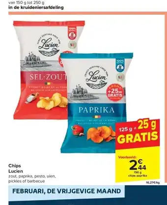 Carrefour Chips Lucien aanbieding