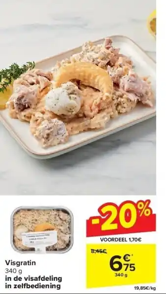 Carrefour Visgratin 340 g aanbieding