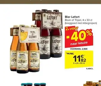 Carrefour Bier Lefort aanbieding