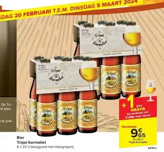 Carrefour Bier Tripel Karmeliet aanbieding