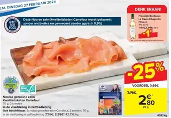 Carrefour Noorse gerookte zalm Kwaliteitsketen Carrefour aanbieding