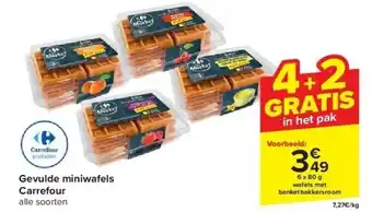 Carrefour Gevulde miniwafels Carrefour aanbieding