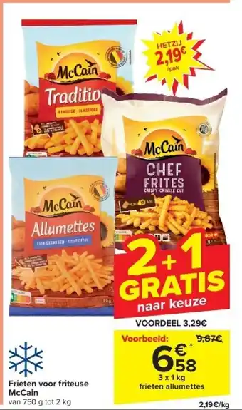 Carrefour Frieten voor friteuse McCain aanbieding