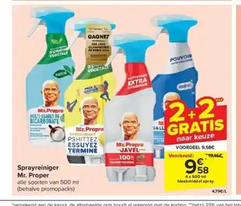 Carrefour Sprayreiniger Mr. Proper aanbieding
