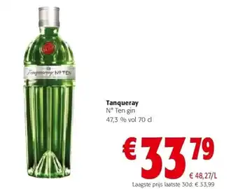 Colruyt Tanqueray N° Ten gin 47,3 % vol 70 cl aanbieding