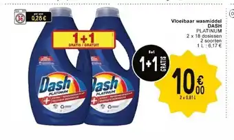 Cora Vloeibaar wasmiddel DASH aanbieding