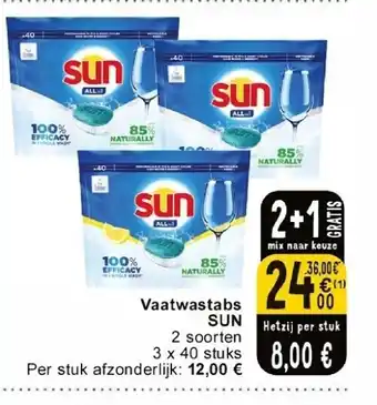 Cora Vaatwastabs SUN aanbieding
