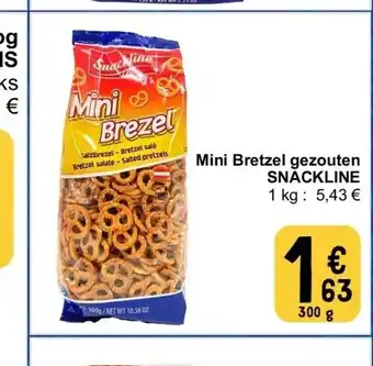 Cora Mini Bretzel gezouten SNACKLINE aanbieding