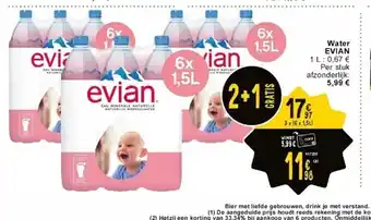 Cora Water EVIAN aanbieding