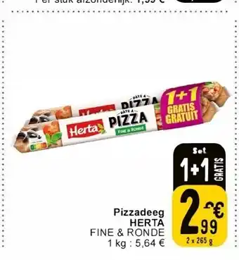 Cora Pizzadeeg HERTA aanbieding