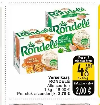 Cora Verse kaas RONDELÉ aanbieding