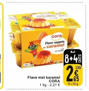 Cora Flans met karamel CORA aanbieding