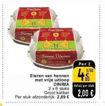 Cora Eieren van hennen met vrije uitloop aanbieding