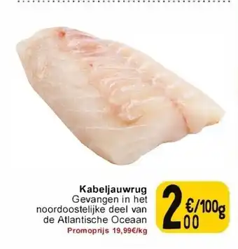 Cora Kabeljauwrug aanbieding