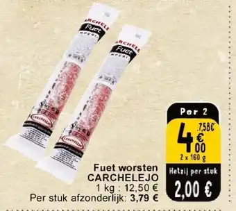 Cora Fuet worsten CARCHELEJO aanbieding