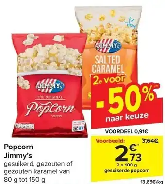 Carrefour Popcorn Jimmy’s aanbieding