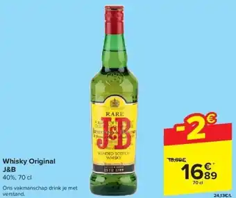 Carrefour Whisky Original J&B aanbieding