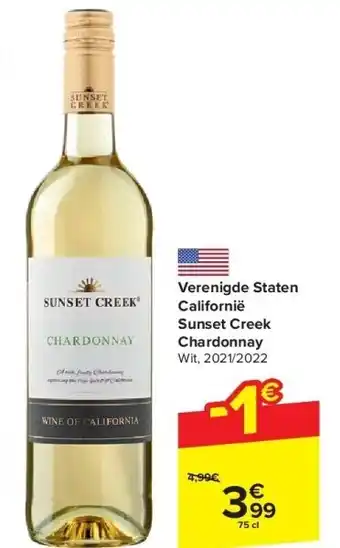 Verenigde Staten Californië Sunset Creek Chardonnay