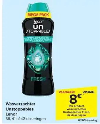 Carrefour Wasverzachter Unstoppables Lenor aanbieding