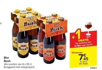 Carrefour Bier Bush aanbieding